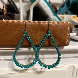 Turquoise Tear Drop Dangle Earrings